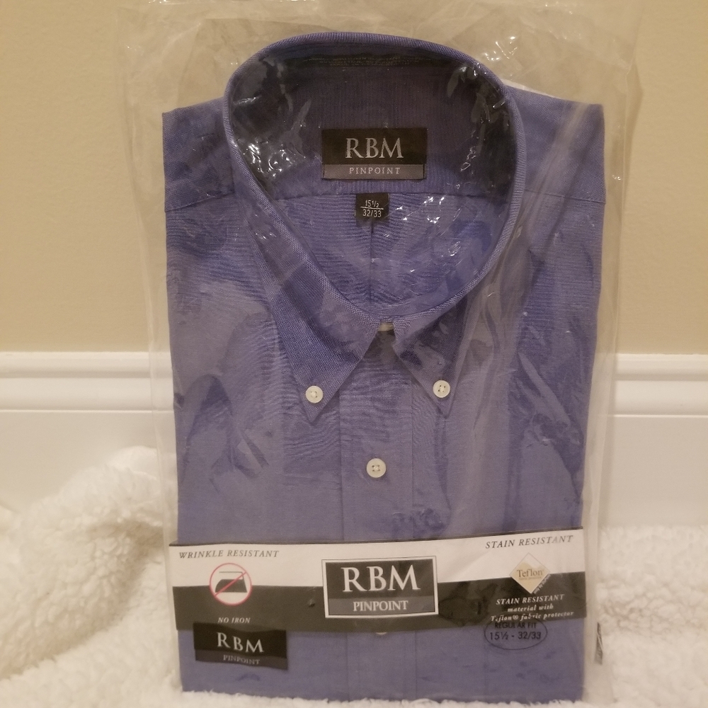 👔 RBM Pinpoint Wrinkle Resistant Shirt